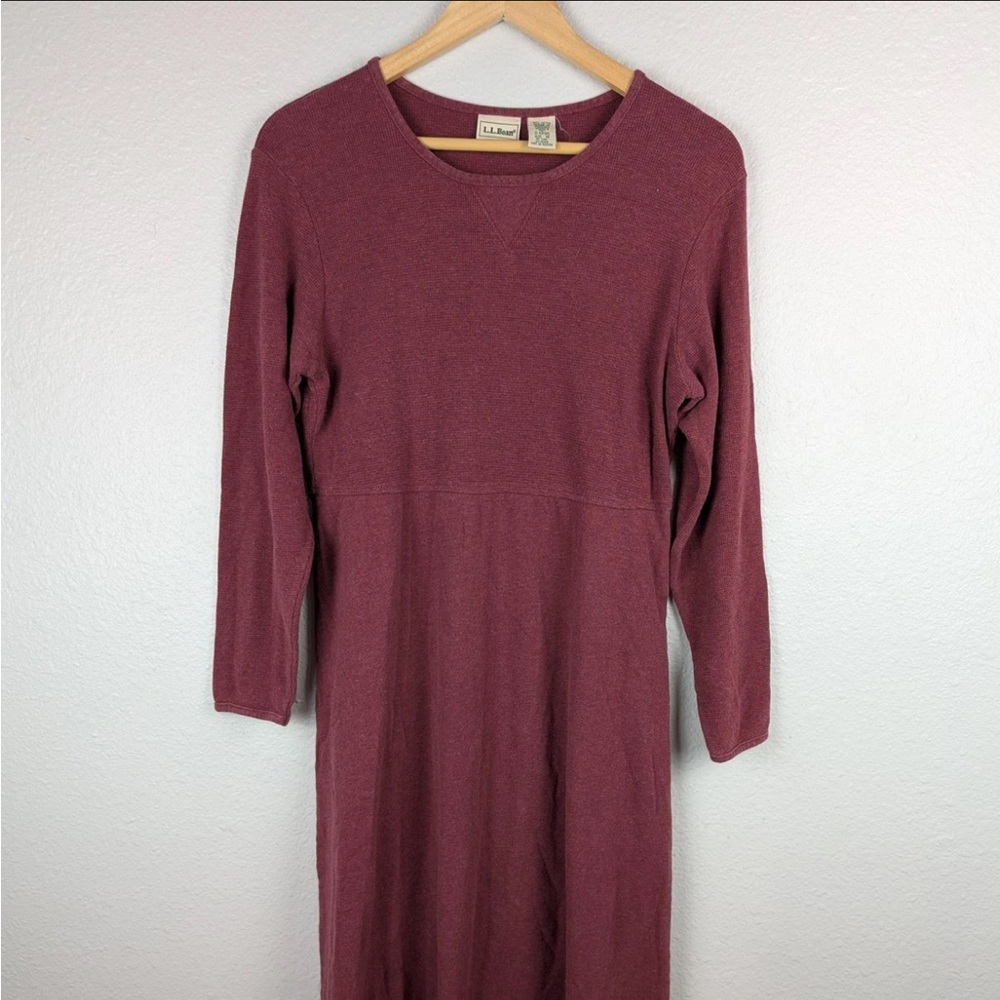 L.L. Bean Cozy Waffle Thermal 90’s Dress
